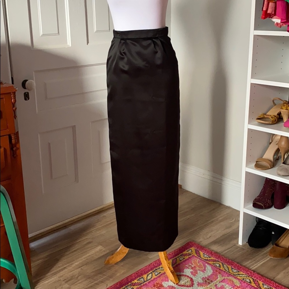 Vintage Formal Black Maxi Skirt